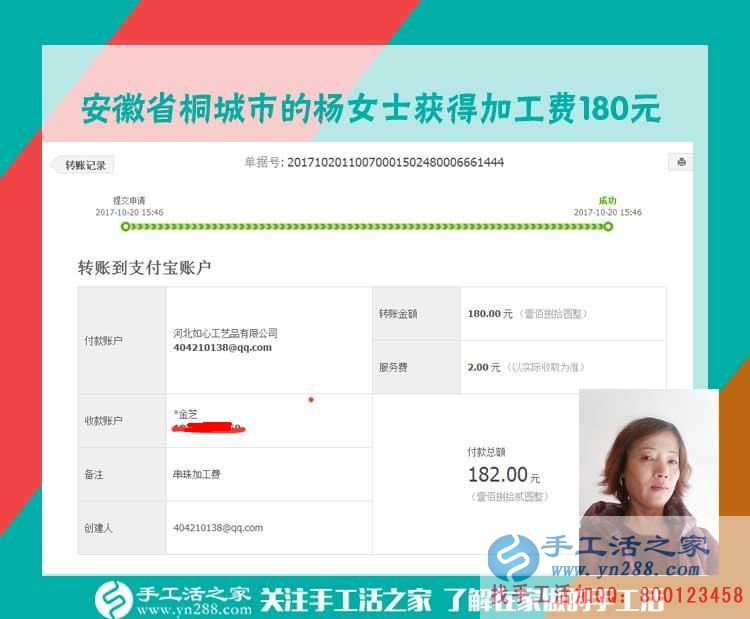 相信缘分,安徽桐城杨女士一直在家做手工活赚钱(图1)
