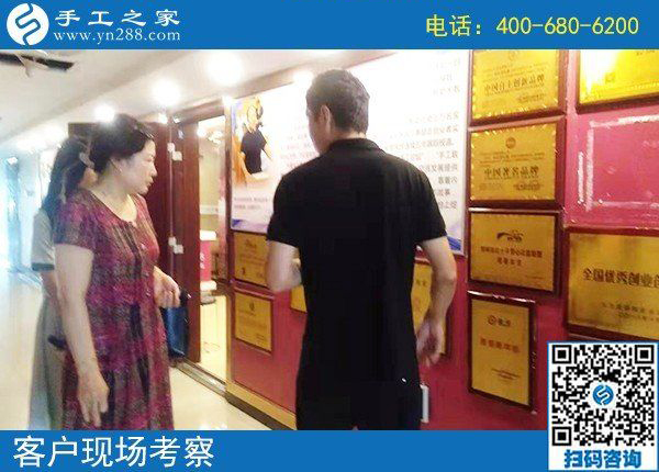 8月19日，能挣钱的手工活是珠绣负责回收的手工活，手工之家接待考察加工客户剪影