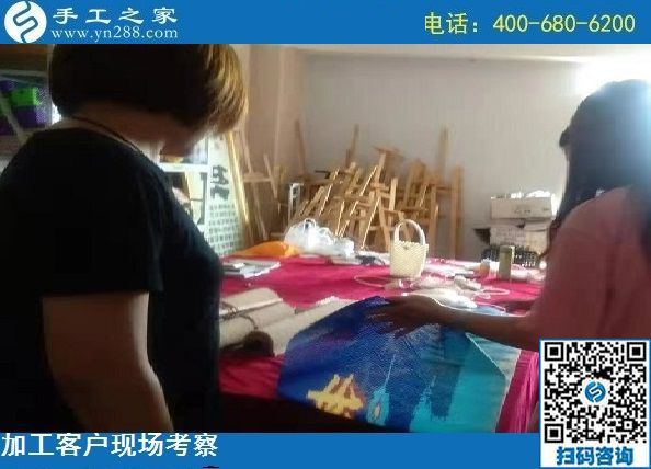 8月26日，就这个要求，做励志珠串珠手工活外发加工项目挣钱的人要知道，手工之家接待考察加工客户剪影