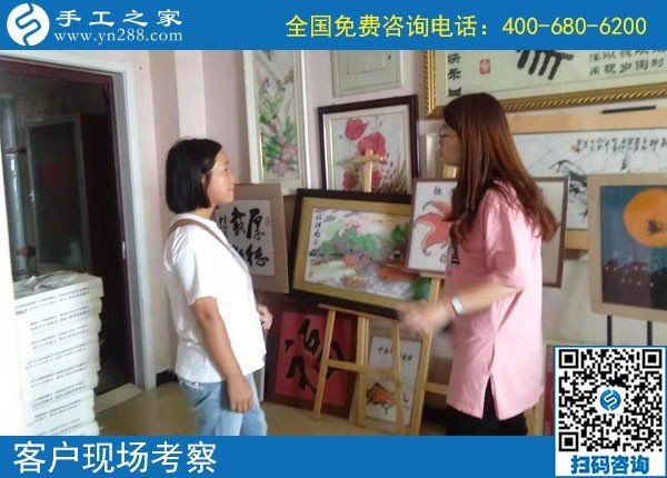 可以在家做的简单手工活，这位女士选择手工之家串珠绣(图1)