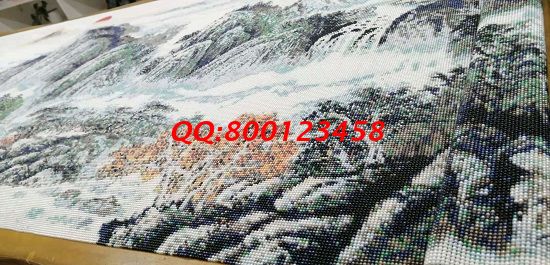 11月15日，找拿回家做的手工活，想做手工活挣钱，就业还是创业都可以选这个企业，图为励志珠珠绣成品细节实拍