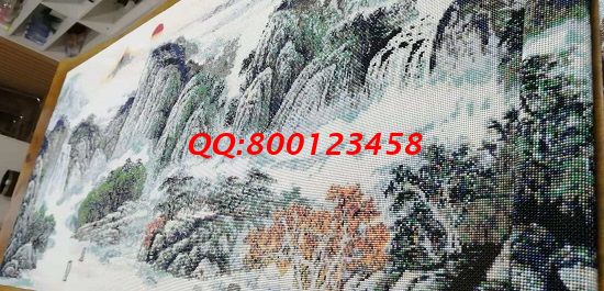 11月15日，找拿回家做的手工活，想做手工活挣钱，就业还是创业都可以选这个企业，图为励志珠珠绣成品细节实拍