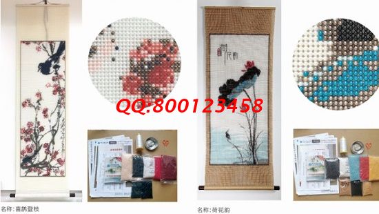 1月8日，疫情防控常态化，在家做珠绣串珠手工活外发加工项目，放心居家挣钱，图为励志珠珠绣成品及材料剪影
